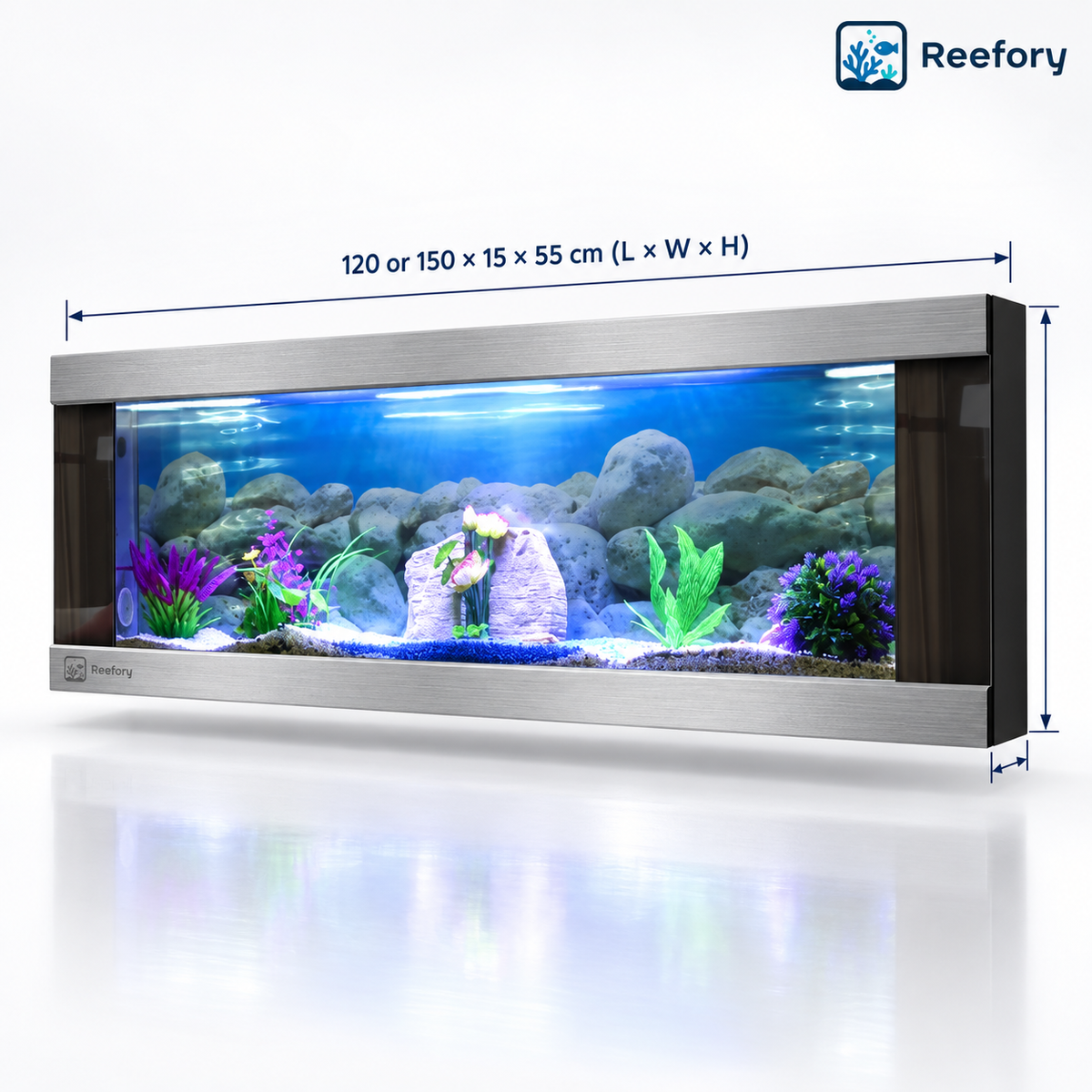 Wall-Mounted Glass Aquarium - image 1